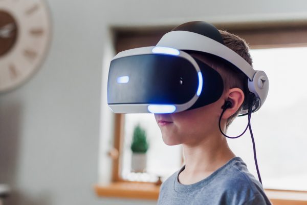 Boy in VR Headset